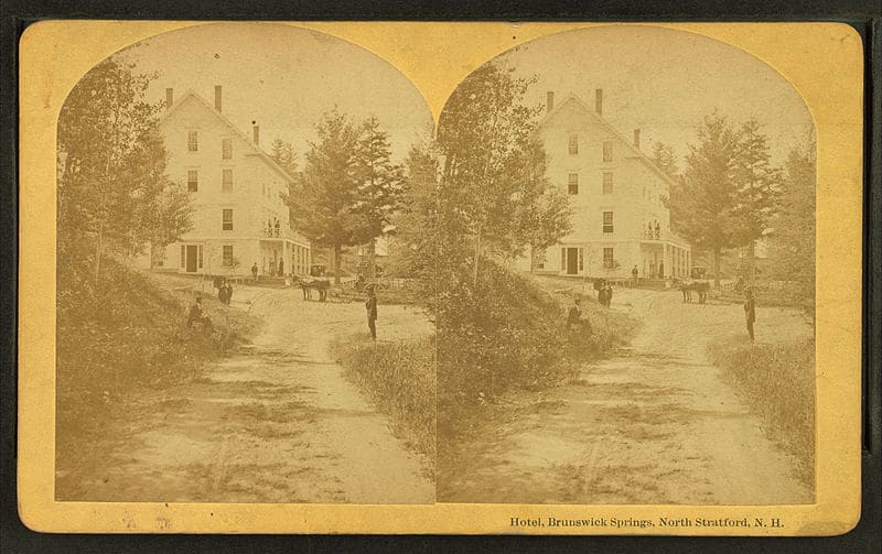 Stereoscopic View of a Hotel at Brunswick Springs, North Stratford, N.H