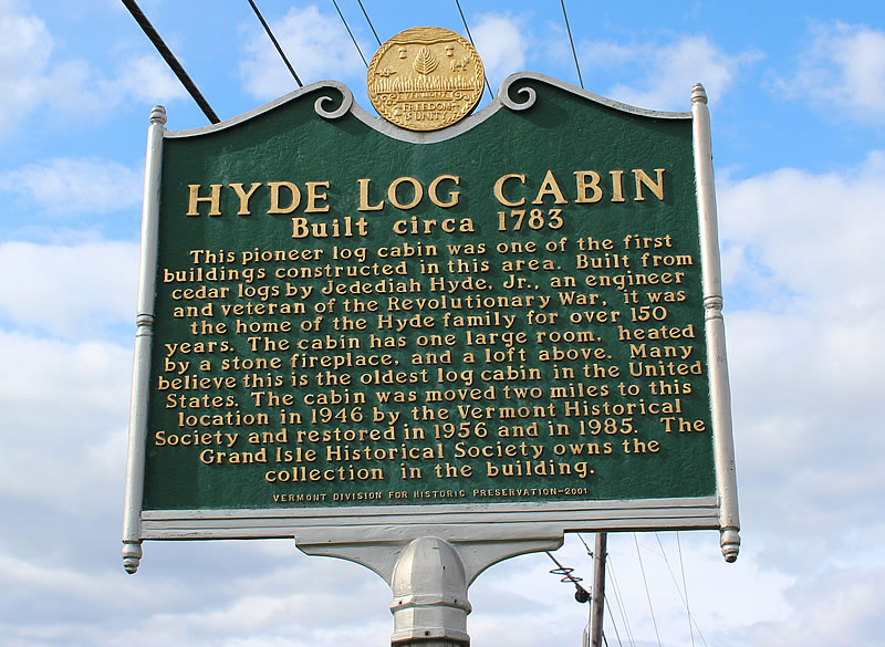 Hyde Log Cabin Grand Isle Vermont